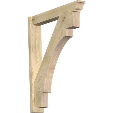 Ekena Millwork Merced Traditional Rough Sawn Outlooker, Douglas Fir, 6"W x 36"D x 44"H OUT06X36X44MRC01RDF